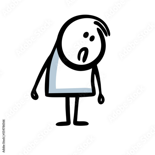 A very upset man lowered his hands and head, thinking how to live on.
