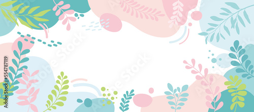  background with beautiful.background for design. Colorful background with tropical plants. Place for your text.