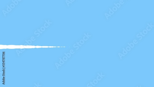 真っすぐに飛ぶ飛行機