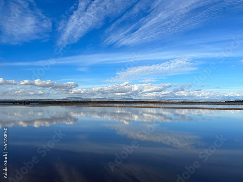 Cloud reflection at the natural park de las Salinas de Santa pola