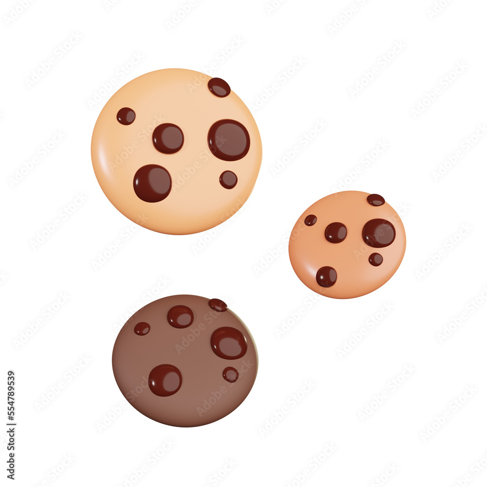 Obraz premium 3D Cookies Illustration