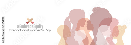 International Women's Day banner. #EmbraceEquity