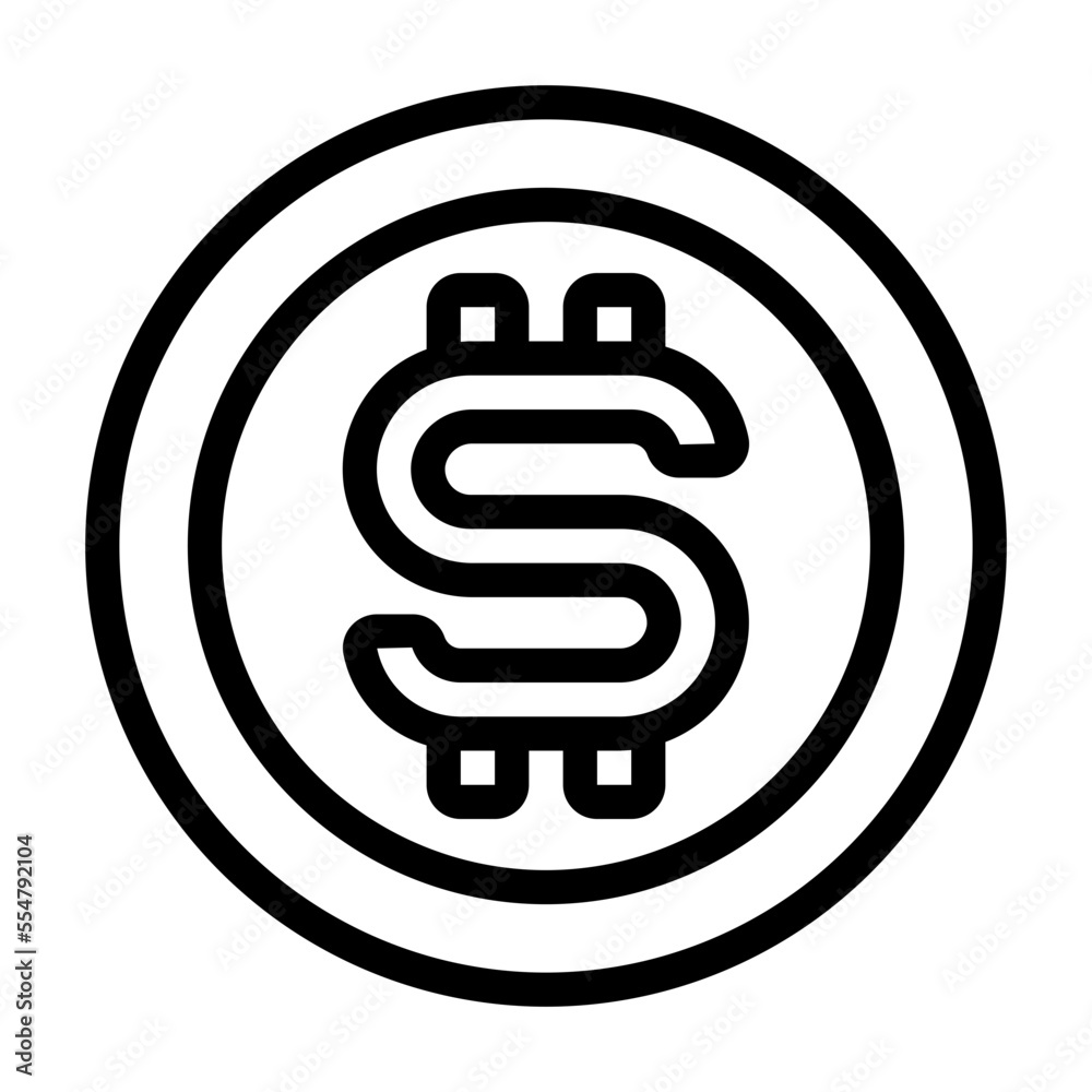 coin icon line style coin icon line style
