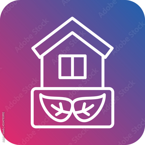 Eco House Icon Style