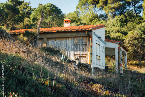 Une paillotte à Collioure. Une maison du littoral à Collioure. Maison dans le sud de la France. Une résidence secondaire. Une maison de vacances.