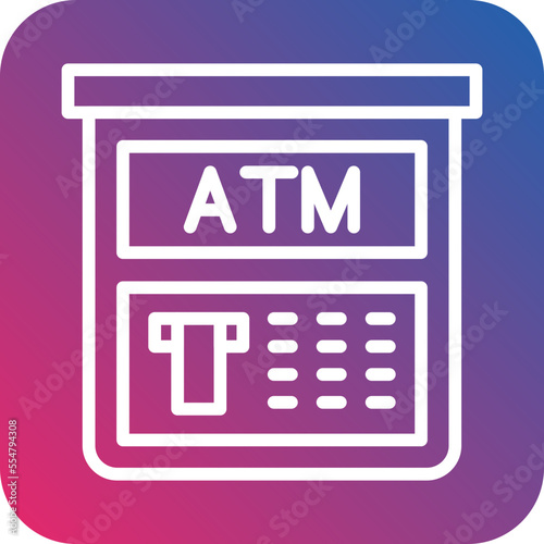 Atm Machine Icon Style