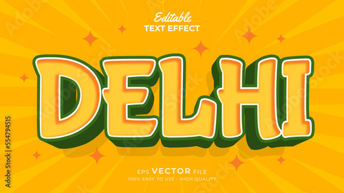 editable text effect - India republic day style theme