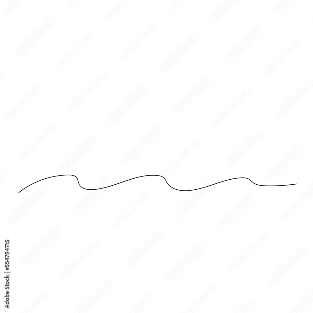 Wavy line vector illustration in thin line design Wavy line vector illustration in thin line design