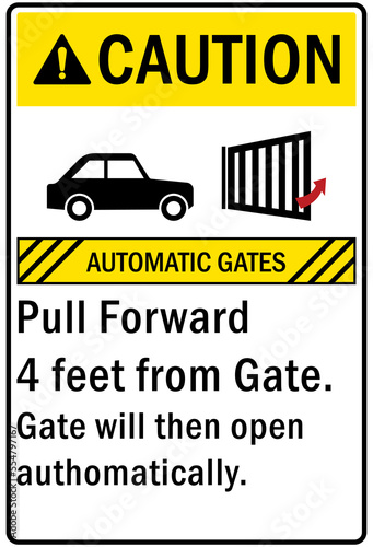 Gate sign and labels
