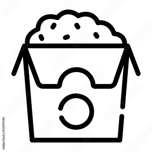 rice box line icon