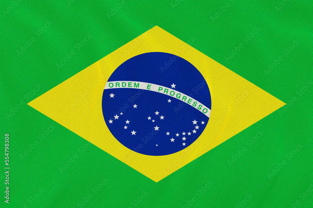Fototapeta premium National flag of Brazil. Background with flag of Brazil