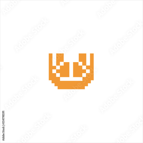 Orange vector template logo in a modern style, on a white background. 