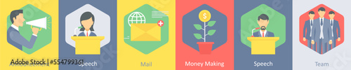 announcement, speech, mail