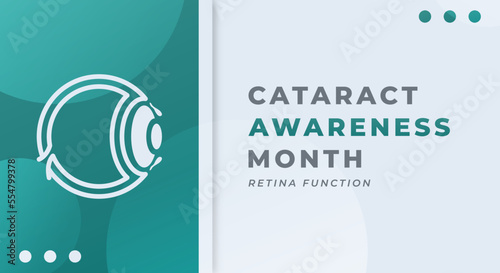 Happy Cataract Awareness Month Celebration Vector Design Illustration for Background, Poster, Banner, Advertising, Greeting Card