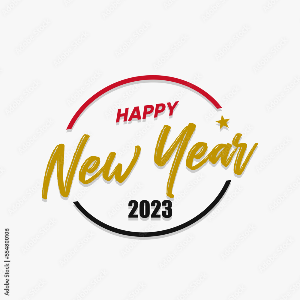 Happy New 2023 Year with themes of Egypt. Suitable for greeting card, poster and banner.