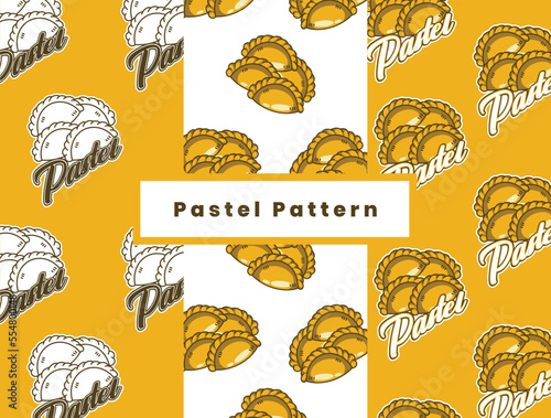 Traditional Indonesian Snack food Vector design Pattern