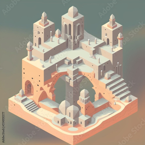 Isometric Game Level Map Render