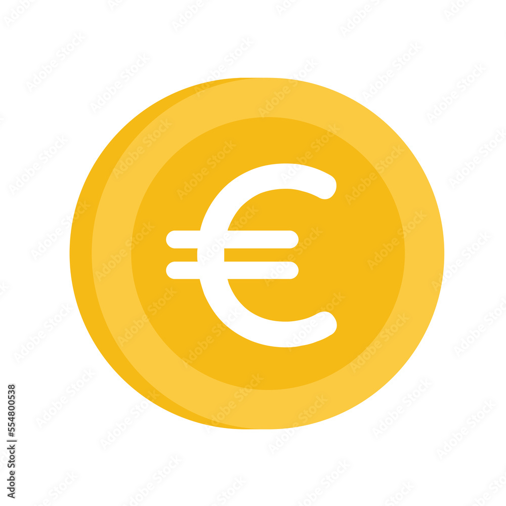 Euro coin icon, currency symbol for economic theme Euro coin icon, currency symbol for economic theme