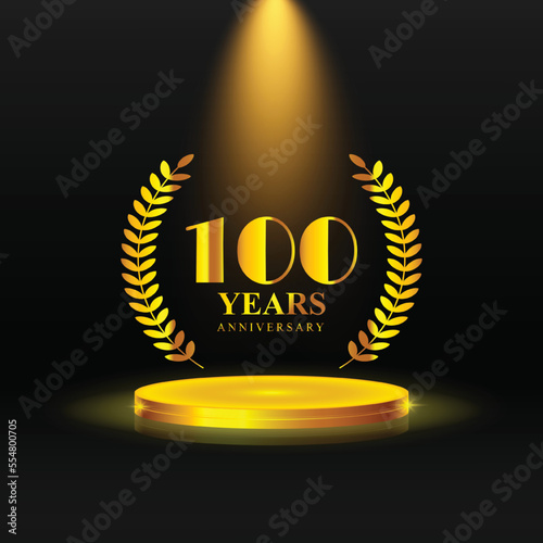 100 years anniversary celebration template vector illustration