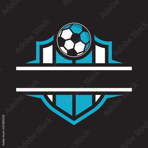 Soccer club logo vector icon