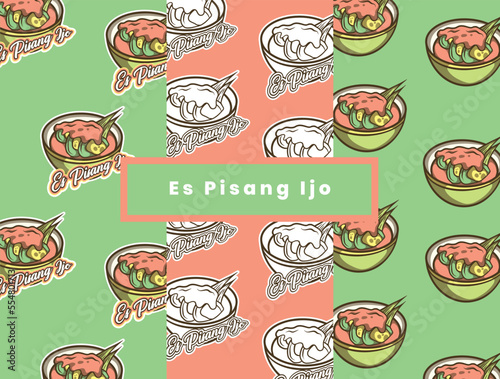 Traditional Indonesian Snack food Vector design Pattern