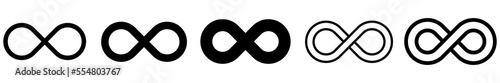 Infinity icons set. Symbol for website design, logo, app, UI. Vector illustration, EPS10