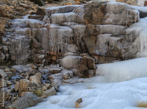 Frozen winter, ice cold, snow, river, nature, landscape, frozen, frost, mountain, waterfall, white, rock, spring, icy, snowy, freeze, stone, water, grass, nature, field, plant, green, winter
