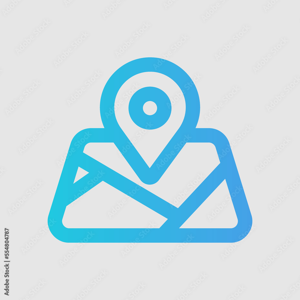 Maps icon in gradient style about travel, use for website mobile app presentation Maps icon in gradient style about travel, use for website mobile app presentation