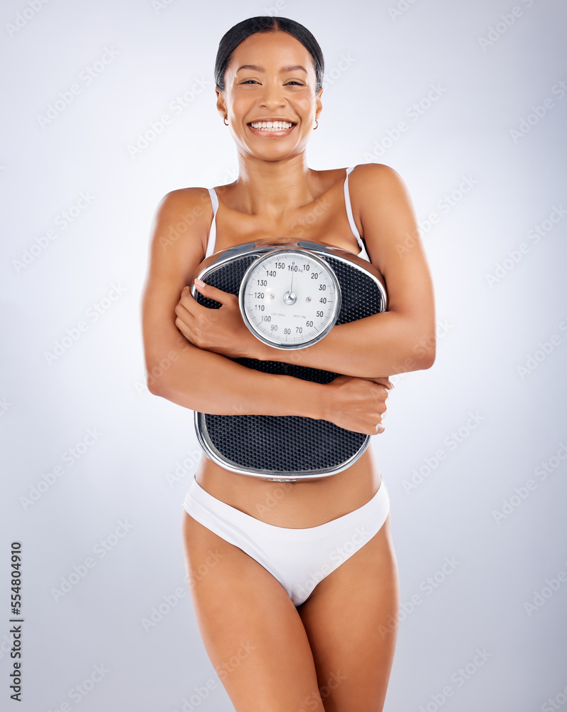 Premium Photo  Weightloss health and woman with measuring tape in