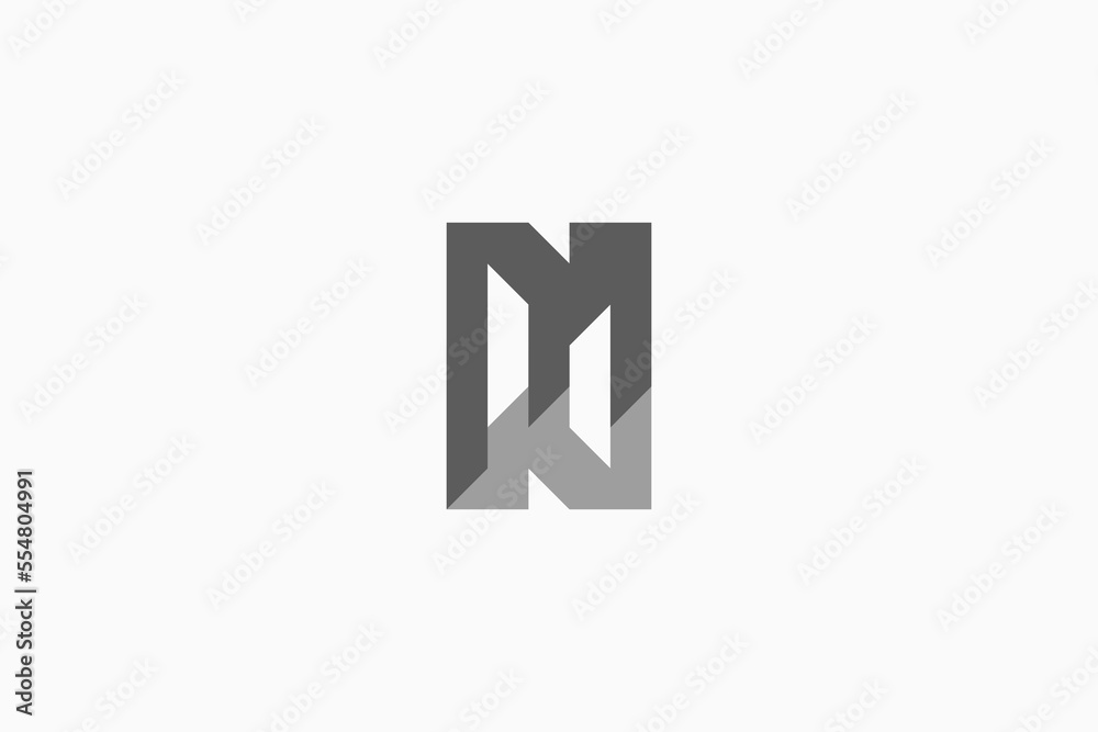 Illustration vector graphic of letter MN Illustration vector graphic of letter MN