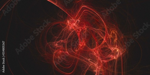  3D rendering abstract multicolor fractal background 