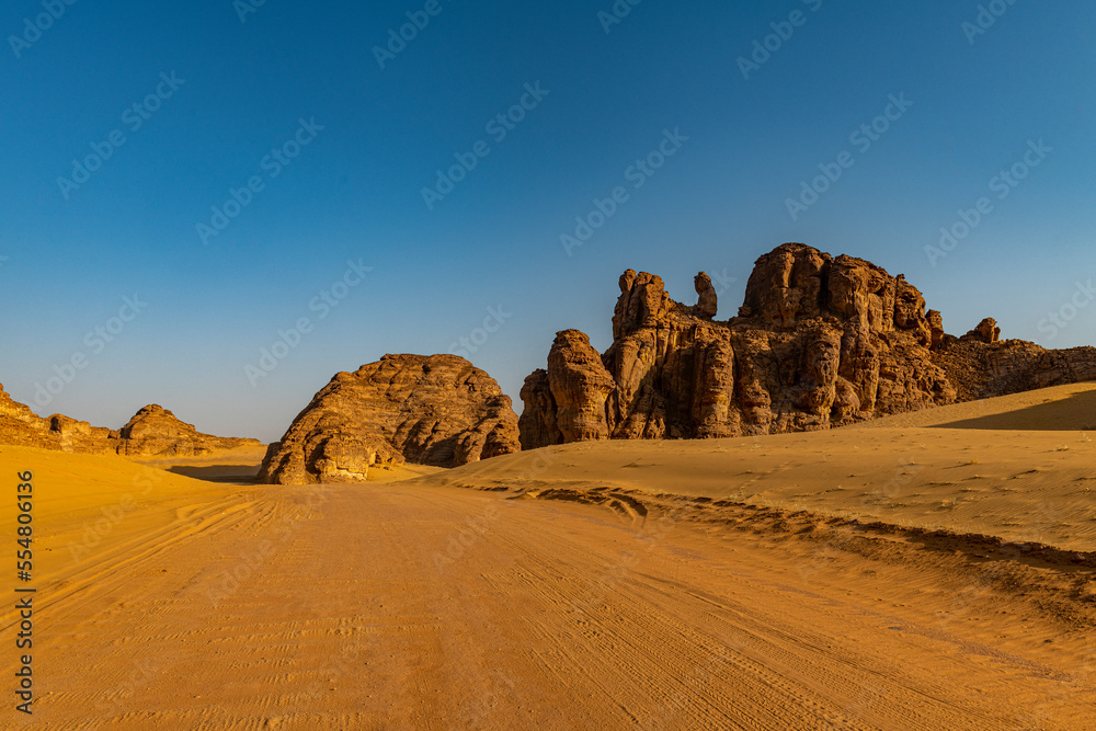 Saudi Arabia, Medina Province, Al Ula, View of sandstone rock formations Saudi Arabia, Medina Province, Al Ula, View of sandstone rock formations