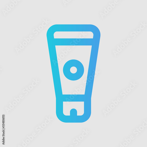 Suncream icon in gradient style about travel, use for website mobile app presentation