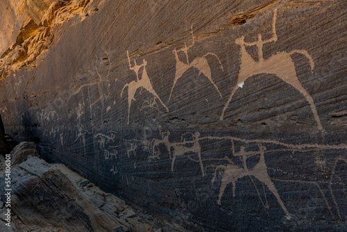Saudi Arabia, Najran Province, Najran, Prehistoric petroglyphs and inscriptions of Bir Hima photo
