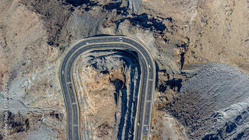 Saudi Arabia, Mecca, Taif, Aerial view of Al Hada Road photo