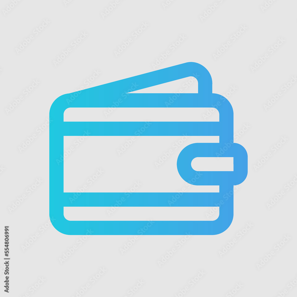 Wallet icon in gradient style about travel, use for website mobile app presentation Wallet icon in gradient style about travel, use for website mobile app presentation