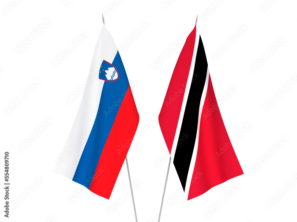 Slovenia and Republic of Trinidad and Tobago flags