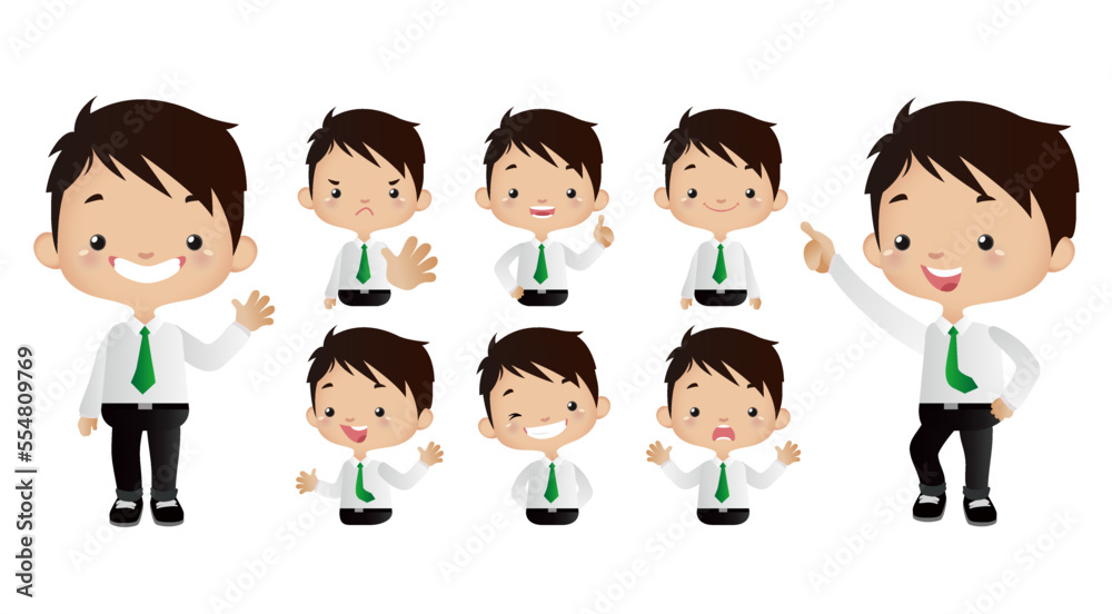 Cute business people set Cute business people set