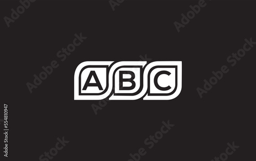 Leaf box board for any text. Text artboard space vector and abc logo design