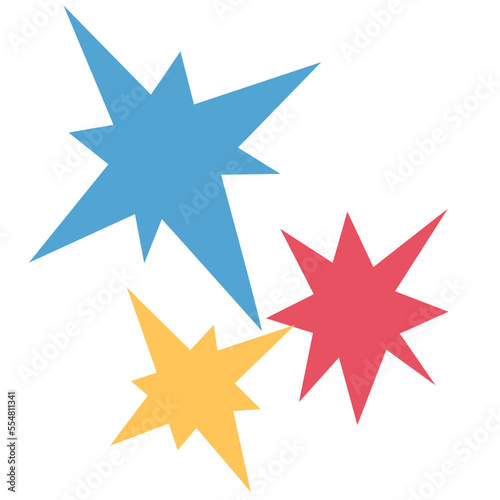 Stars illustration in flat color design