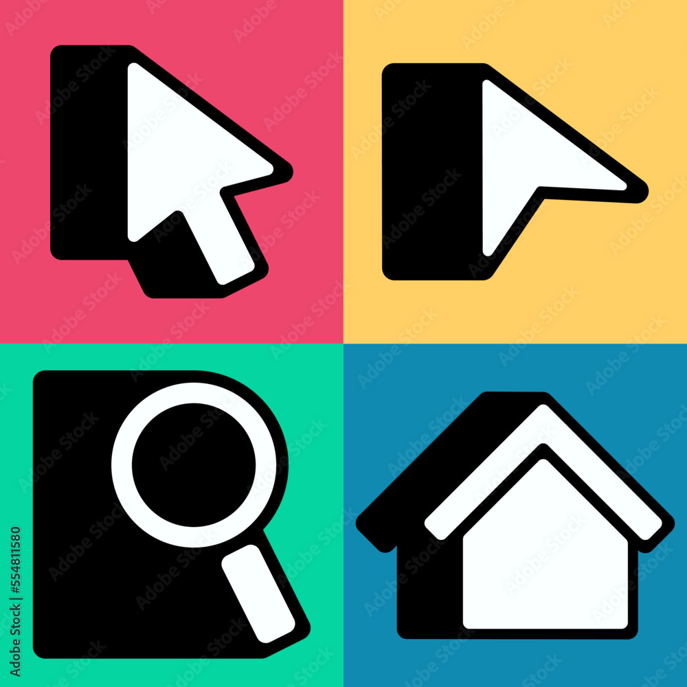 Mouse, Home, Search Curser Main computer icons