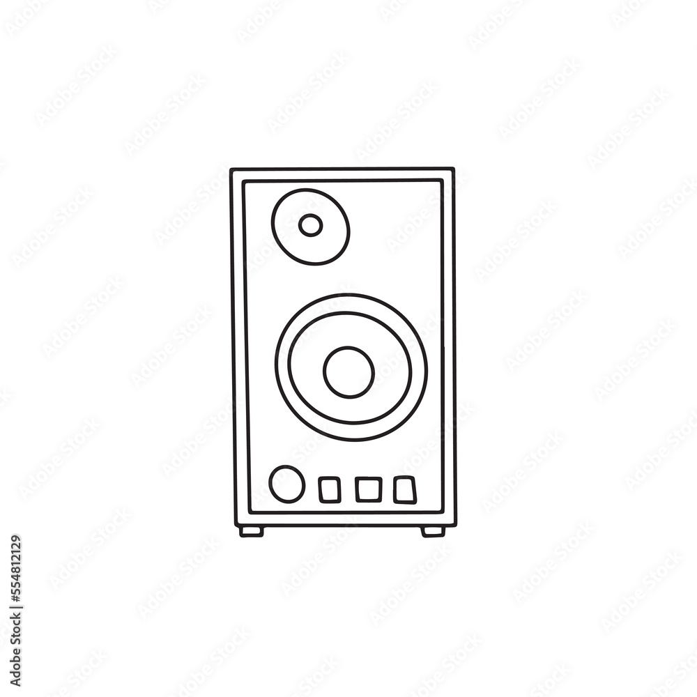 Vector illustration of music column doodle style