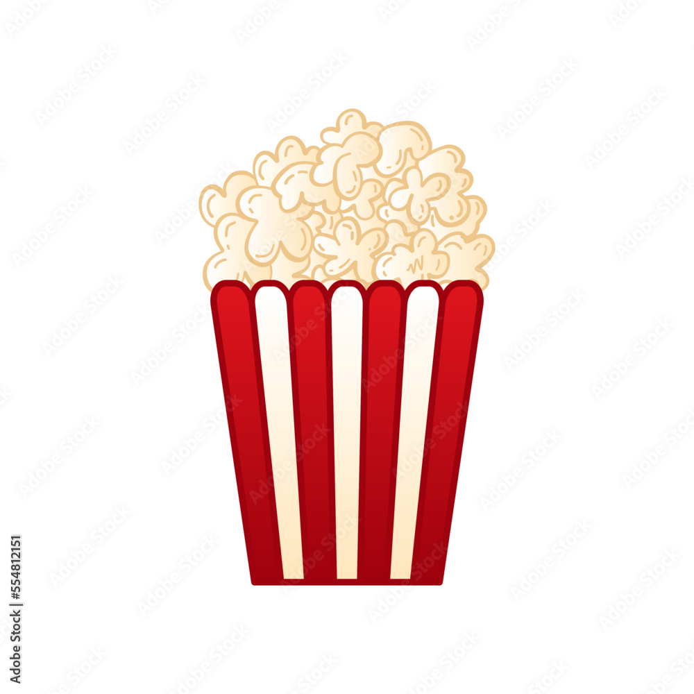Popcorn box vector icon