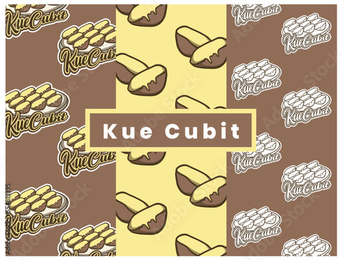 Traditional Indonesian Snack food Vector design Pattern