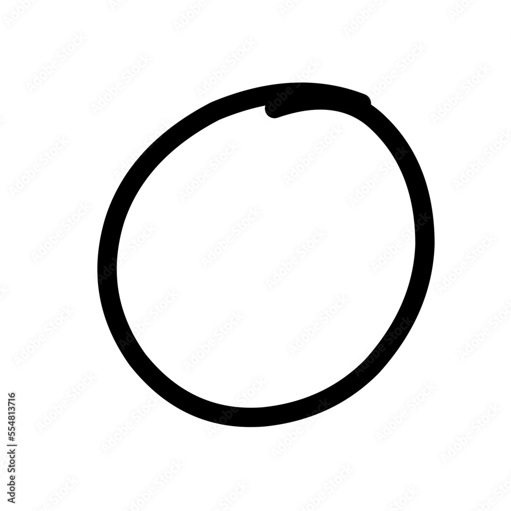 Circle line, check line, circle correction Circle line, check line, circle correction