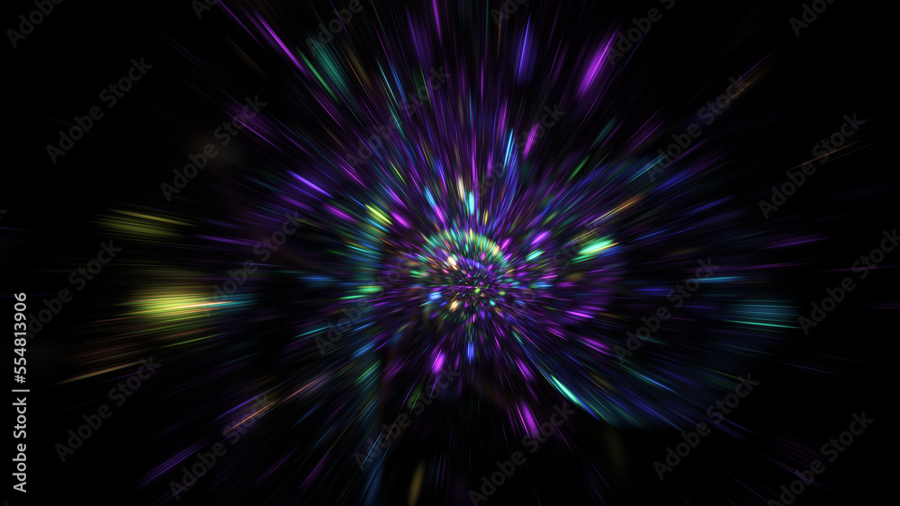 Abstract colorful blue and violet lights. Fantastic space background. Digital fractal art. 3d rendering. Abstract colorful blue and violet lights. Fantastic space background. Digital fractal art. 3d rendering.