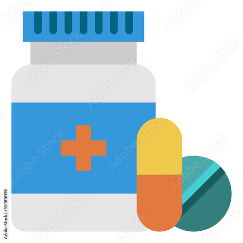 pills flat icon