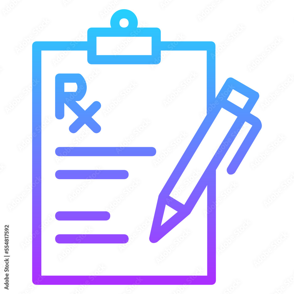 Prescription gradient line icon Prescription gradient line icon