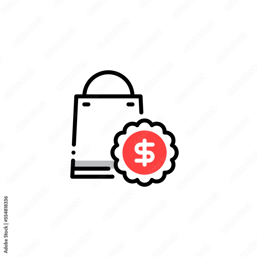 Obraz premium shopping discount icon