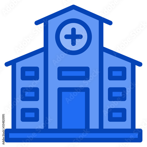 hospital blue icon